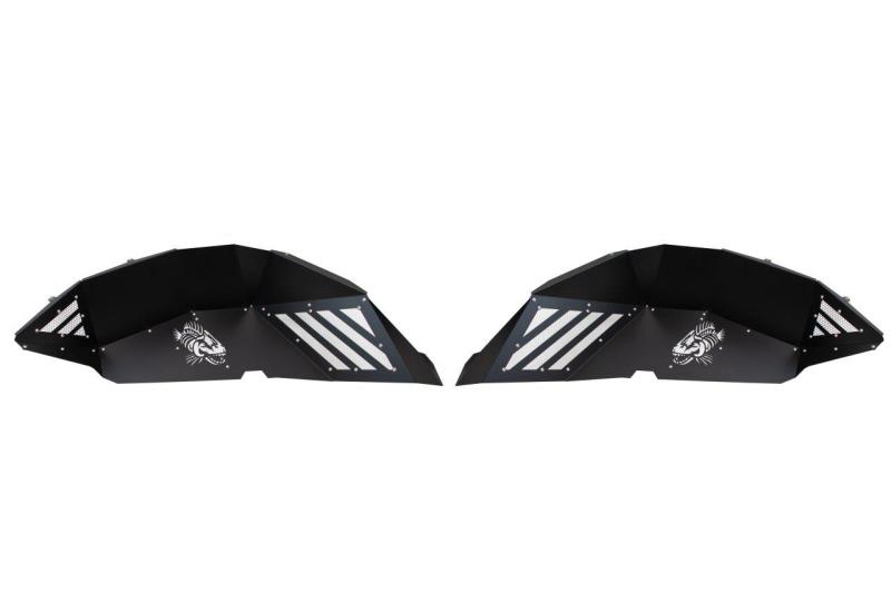 Jeep Wrangler Unlimited Fender Liner - Rear - Fishbone Offroad - Fishbone Offroad Aluminum - Black - `18-`27